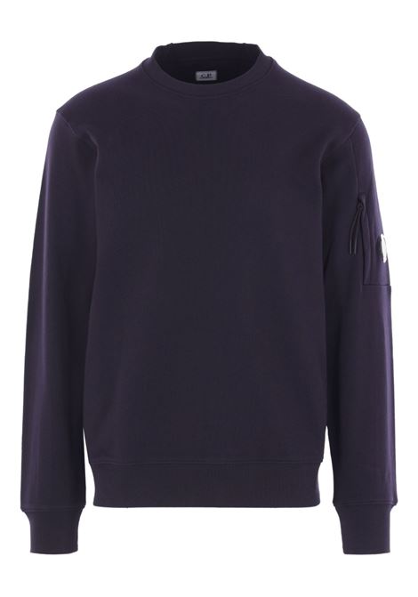 diagonal raised fleece sweatshirt man blue C.P. COMPANY | RCCMSS713A-005086W888